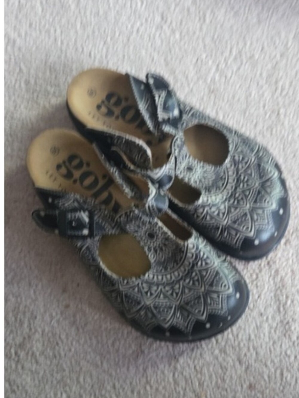 Goby Black Printed Clog 39